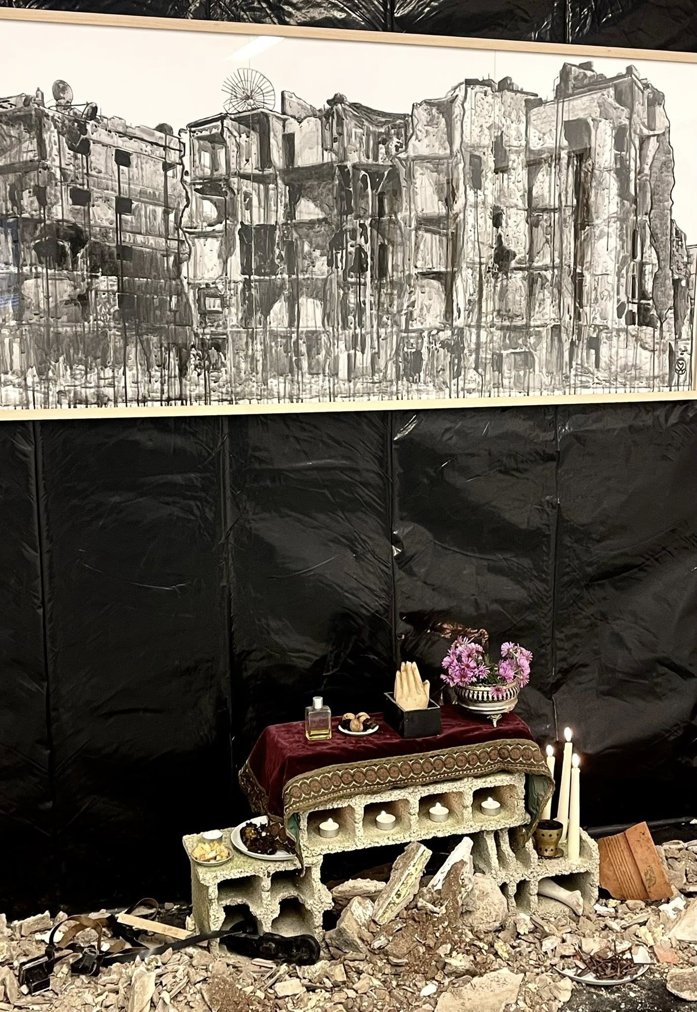 Alep - in situ - JJV - Acrylique sur papier - 2025