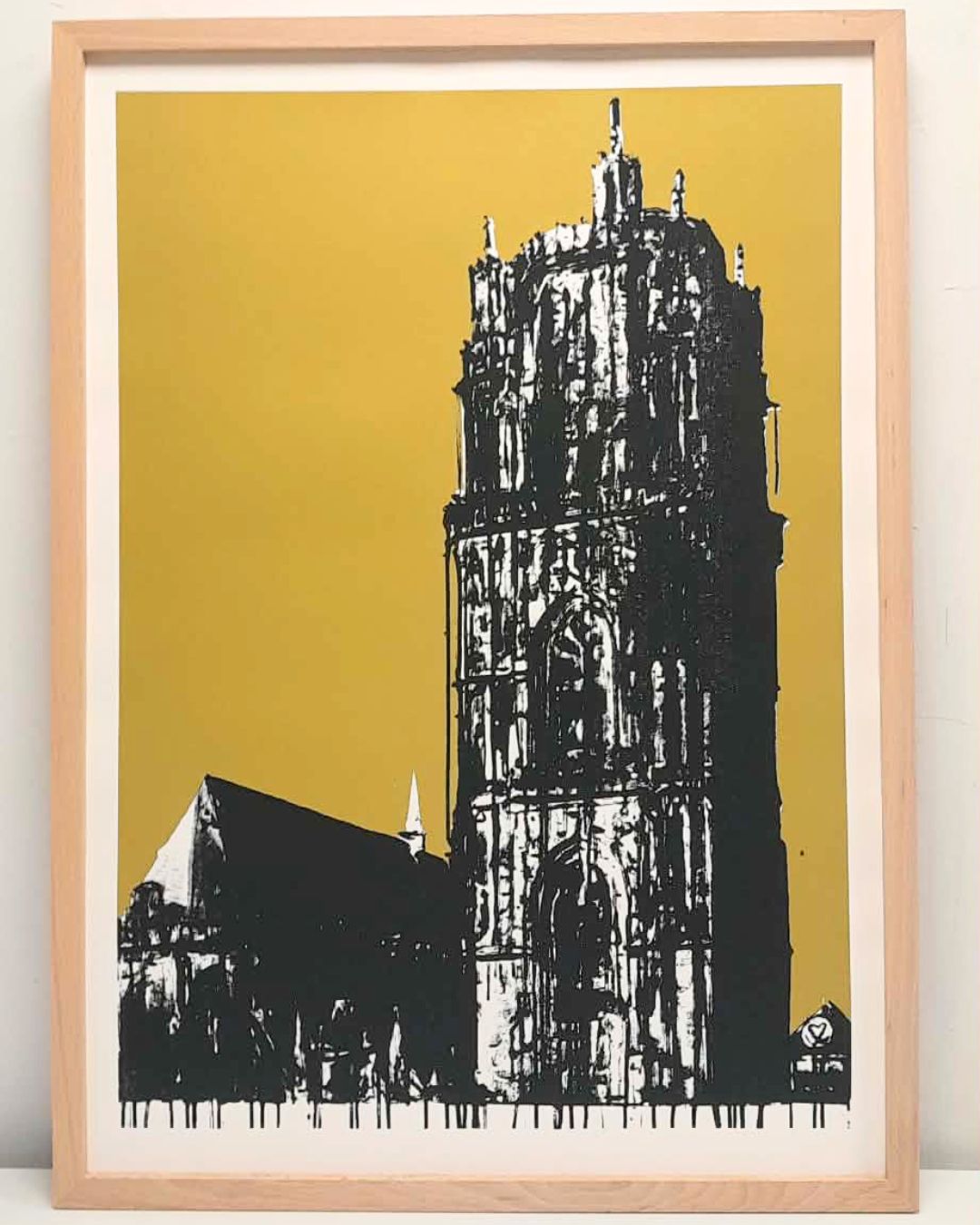 Sérigraphie-jjv-clocher-cathédrale-rodez-GOLDEN EDITION